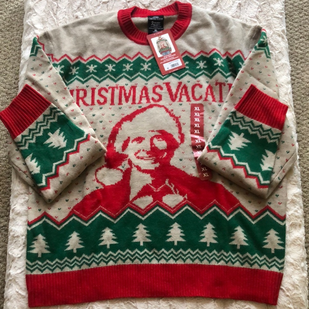 Festive Men’s Christmas Vacation Sweater XL